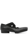 Uma Wang Leather Ballerina In Black