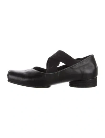 Pre-owned Uma Wang Leather Ballet Flats In Gray