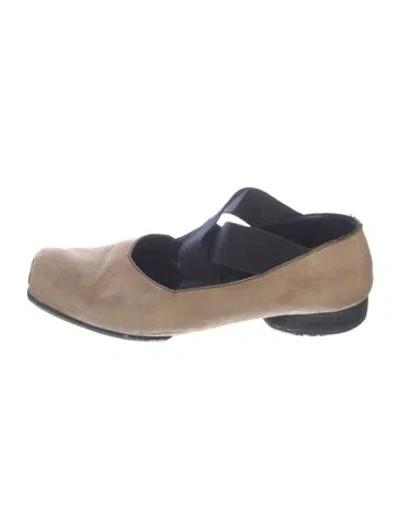 Pre-owned Uma Wang Leather Ballet Flats In Green