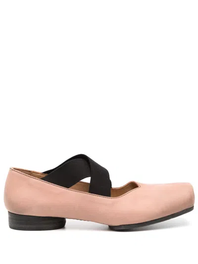Uma Wang Leather Ballet Flats In Pink