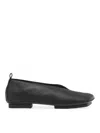 Uma Wang Leather Ballet Flats With An Asymmetric Toe. In Black
