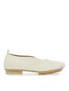 Uma Wang Asymmetric-toe Leather Ballerina Shoes In White