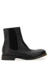 Uma Wang Textured Leather Ankle Boot In Black
