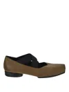 Uma Wang Square-toe Strap-detailed Ballerina Flats In Beige