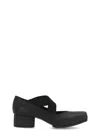 Uma Wang Carbon Fiber Ballerina Shoes With Textured Sole In Black