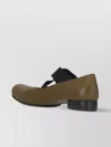 Uma Wang Leather Lace-up Ballet Shoes For Women In Green
