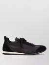 Uma Wang Suede-panelled Lace-up Sneakers In Black