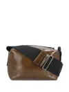 Uma Wang Leather Shoulder Bag Adjustable Strap In Brown
