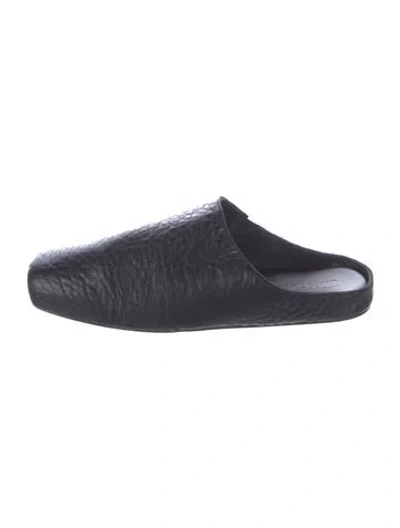 Pre-owned Uma Wang Leather Mules In Blue