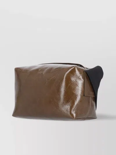 Uma Wang Leather Rectangular Shoulder Bag