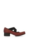 Uma Wang Leather Shoes With Heel In Burgundy