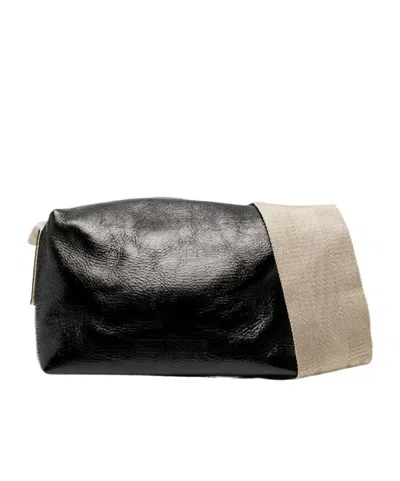 Uma Wang Leather Shoulder Bag In Black