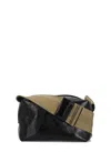 Uma Wang Textured Leather Shoulder Bag With Adjustable Strap In Black