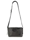 Uma Wang Rectangular Wide Strap Glossy Shoulder Bag In Black