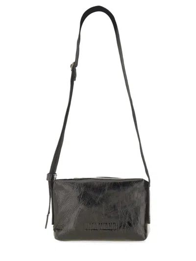Uma Wang Leather Shoulder Bag In Black