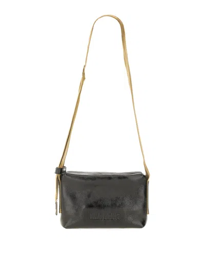 Uma Wang Leather Shoulder Bag In Negro