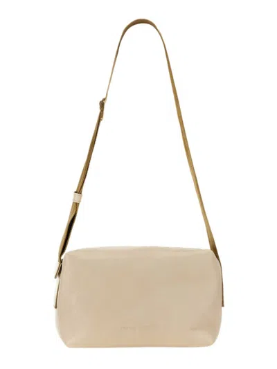 Uma Wang Leather Shoulder Bag In Neutrals