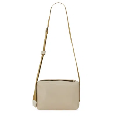Uma Wang Leather Shoulder Bag In White