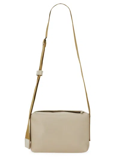 Uma Wang Leather Shoulder Bag In White