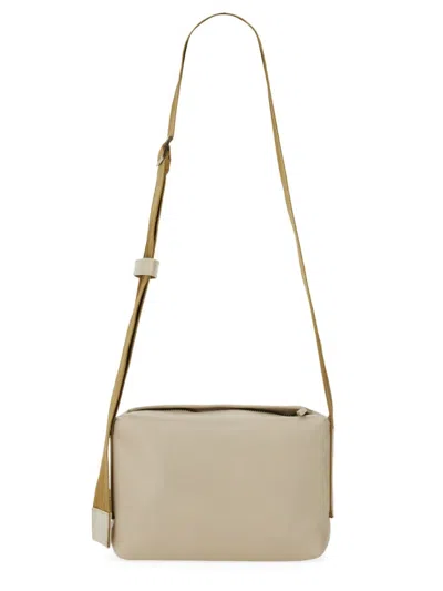 Uma Wang Leather Shoulder Bag In White