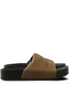Uma Wang Leather Sandal In Braun