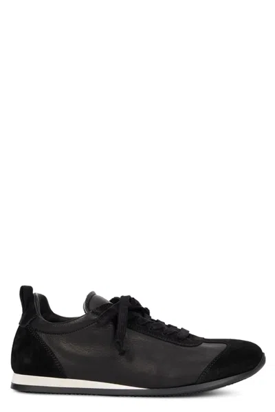 Uma Wang Leather Sneaker In Black