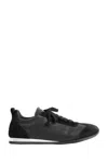 Uma Wang Suede-panelled Lace-up Sneakers In Black