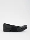 Uma Wang Leather Strap Ballerina In Black