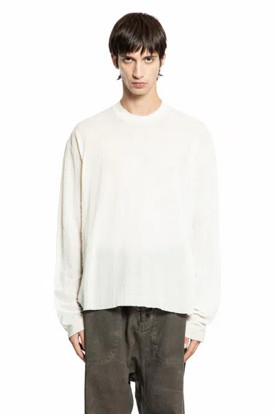 Uma Wang Lightweight Striped Cotton Knit Top In Multi