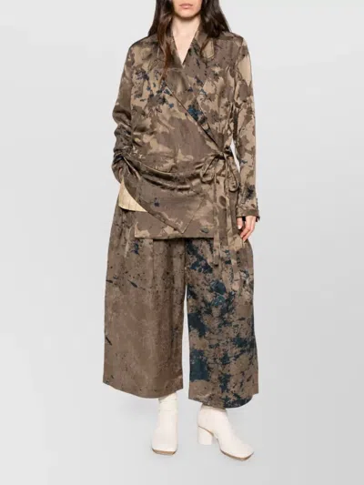 Uma Wang Linen Blend Suit Jacket In Brown