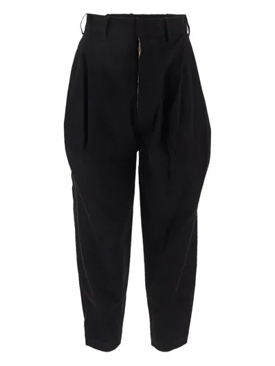 UMA WANG LINEN-BLEND TROUSERS