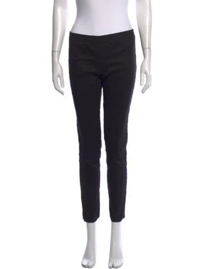 Pre-owned Uma Wang Linen Skinny Leg Pants In Black