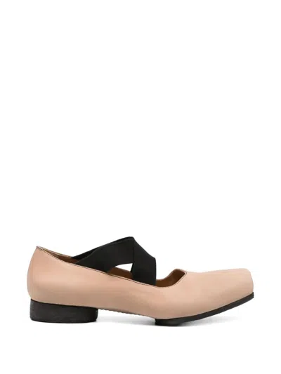 Uma Wang Sleek Minimalist Flat Shoes With Rounded Toe In Pink