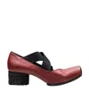 Uma Wang Logo High-heeled Ballet Shoes In Red