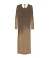 Uma Wang Long-sleeved Maxi Dress In Brown