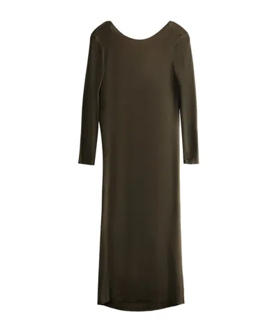 Uma Wang Long Sleeve Dress In Green
