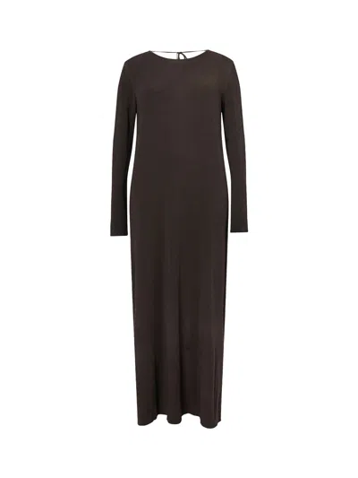 Uma Wang Long-sleeve Maxi Dress Brown