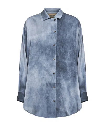 Uma Wang Long Sleeve Shirt In Blue