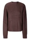 Uma Wang Crewneck Knitwear Textured Fabric In Brown