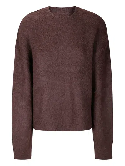Uma Wang Long-sleeve Sweater In Brown