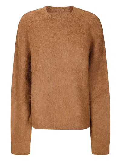Uma Wang Long Slv Top Sweater In Brown