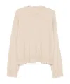 Uma Wang Beige Cashmere Sweater With Distressed Details In Neutral