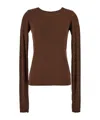 Uma Wang Long Sleeve T-shirt In Brown