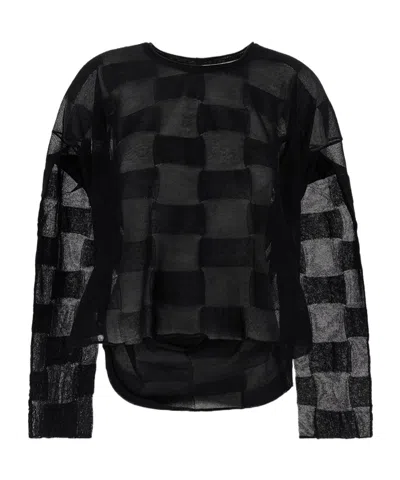 Uma Wang Long Sleeve Top Square In Black
