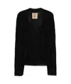 Uma Wang Jacquard-motif Cardigan In Black