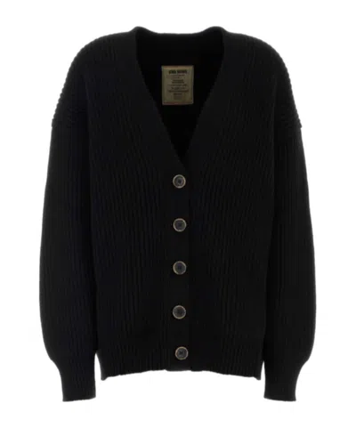 Uma Wang Long-sleeved Cardigan In Black