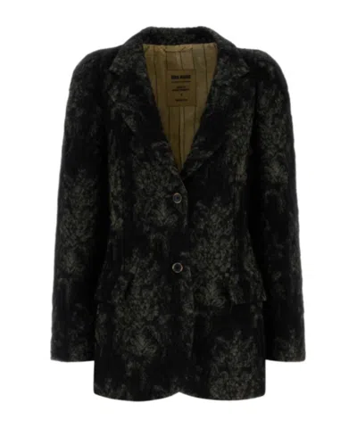 Uma Wang Long-sleeved Casual Jacket In Black