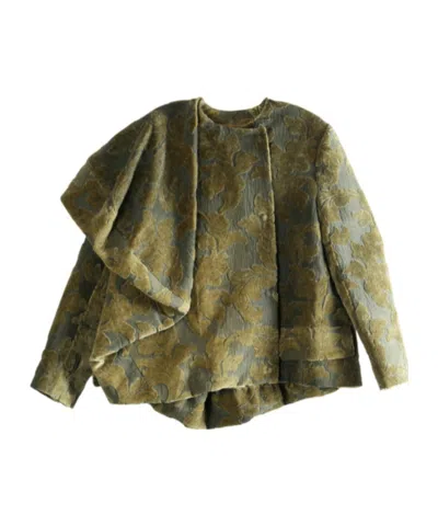 Uma Wang Long-sleeved Casual Jacket In Green
