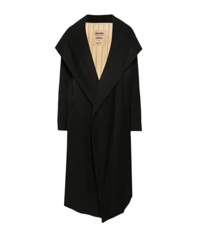 Uma Wang Long-sleeved Coat In Black