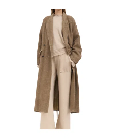 Uma Wang Long-sleeved Coat In Brown